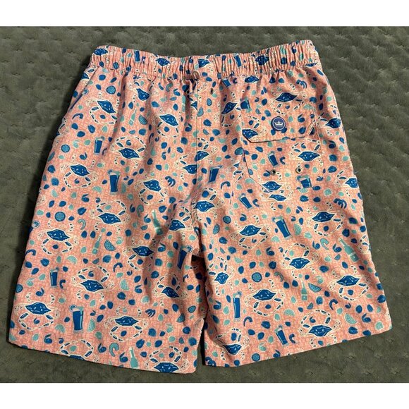 Peter Millar Seaside Collection Mens Swim Trunks Crabs Print Elastic Waist M - Picture 3 of 5